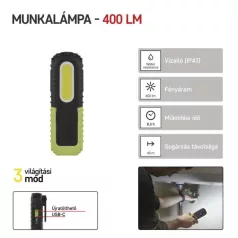 EMOS Akkumulátoros COB LED lámpa 400lm