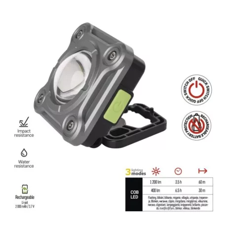 EMOS Akkumulátoros COB LED lámpa 1200lm
