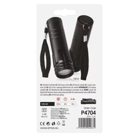 EMOS COB LED zseblámpa 3W 100lm 3xAAA