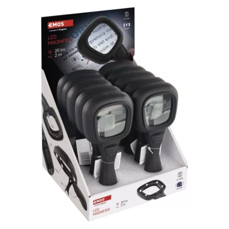 Kézi nagyító LED/UV megvilágítással, 10 db, dobozos kiszerelésben