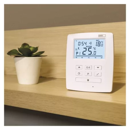 Programozható vezeték nélküli OpenTherm szobatermosztát 2 vevőegységgel P5611OT.2R