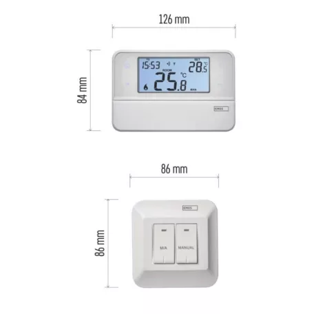 Programozható vezeték nélküli OpenTherm szobatermosztát P5616OT