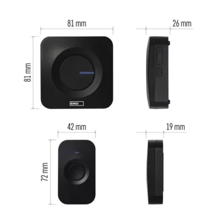 Vezeték nélküli csengő P5728, 3x AAA