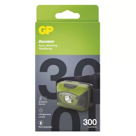 GP CREE LED Fejlámpa CHR41, 300 lm, tölthető