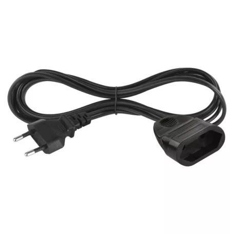 Hosszabbító 1,5 m / 1 aljzat / fekete / PVC / 0,75 mm2