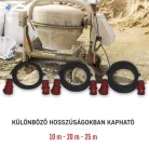 3 fázisú kültéri hosszabbító 10 m / 1 aljzat / fekete / gumi / 400 V / 2,5 mm2