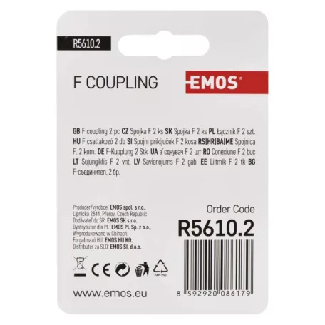 EMOS F csatlakozó 2db/bliszter
