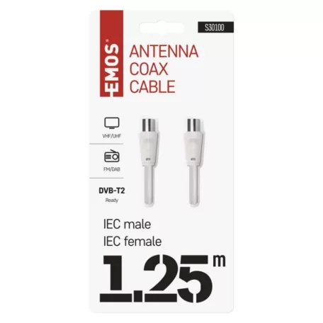 EMOS Antenna koax kábel 1,25m