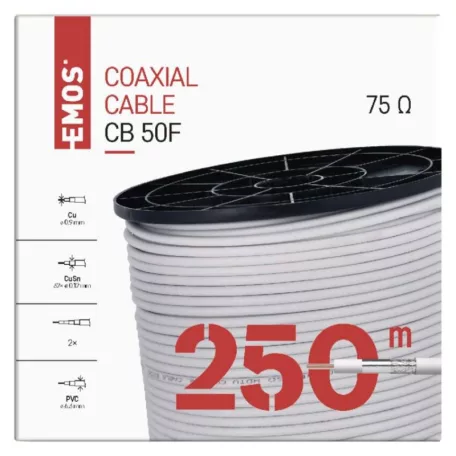 EMOS Koax kábel CB50F 250m box