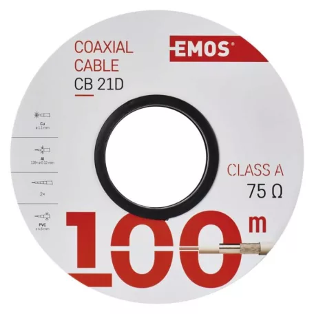 EMOS Koax kábel CB21D 100m