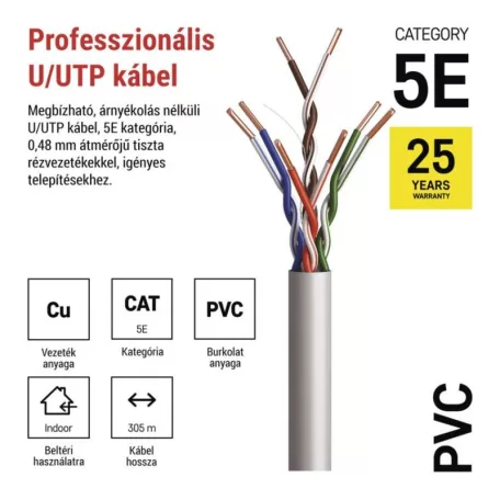 EMOS UTP kábel CAT5E 305m