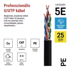 EMOS UTP kábel CAT 5E , outdoor, 305m