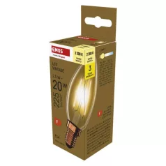   LED izzó Vintage gyertya / E14 / 2,5 W (20 W) / 225 lm / Meleg fehér