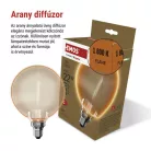LED izzó DECO G130OA / E27 / 4 W (22 W) / 220 lm / flame