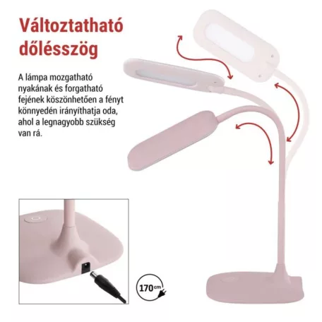 EMOS Stella LED asztali lámpa, rózsaszín
