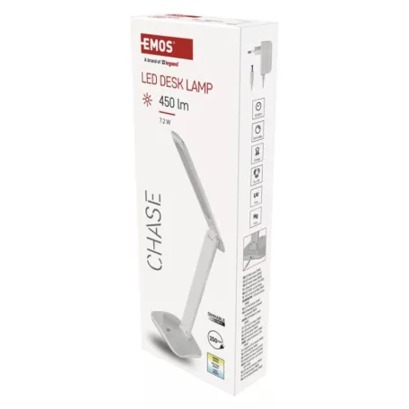 EMOS Chase LED asztali lámpa, fehér