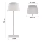 EMOS Katie LED asztali lámpa, újratölthető, fehér