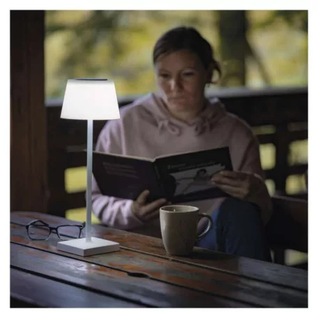 EMOS Katie LED asztali lámpa, újratölthető, fehér