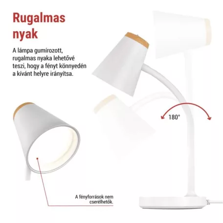 EMOS Tara LED asztali lámpa, fehér