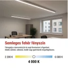 LED lineáris lámpatest PANO 20W, semleges fehér