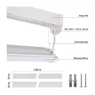 LED lineáris lámpatest PANO 40W, semleges fehér