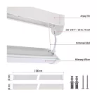 LED lineáris lámpatest PANO 50W, semleges fehér