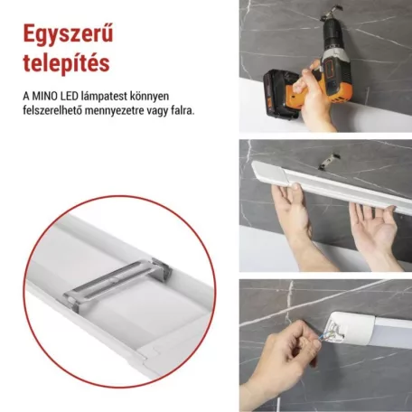 LED lineáris lámpatest MINO 50W, semleges fehér