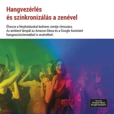 GoSmart LED hangulatlámpa, fehér, meleg fehér–hideg fehér/ RGB, WiFi