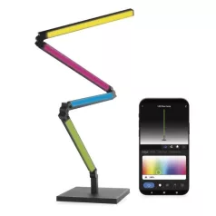   GoSmart LED állólámpa, fekete, 175 cm, meleg fehér / RGBIC WiFi