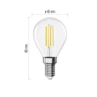 LED izzó Filament Mini Globe  / E14 / 7 W (75 W) / 1055 lm / meleg fehér