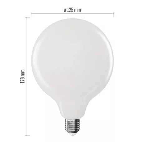 LED izzó Filament G125 / E27 / 11 W (100 W) / 1521 lm / Meleg fehér
