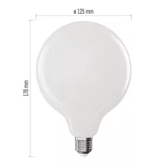   LED izzó Filament G125 / E27 / 18 W (150 W) / 2452 lm / Meleg fehér