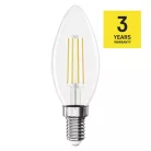 LED izzó Filament gyertya / E14 / 3,4 W (40 W) / 470 lm / Meleg fehér