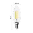 LED izzó Filament gyertya / E14 / 5,9 W (60 W) / 806 lm / Meleg fehér