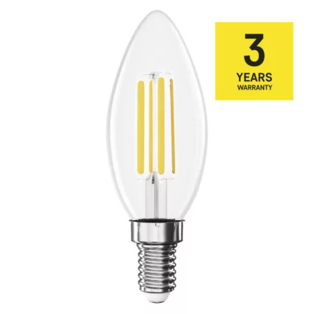 LED izzó Filament gyertya / E14 / 7 W (75 W) / 1055 lm / Meleg fehér