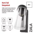 Kerti fali lámpa ZALA,  12,8 × 8,0 × 23,0 cm, 1 × E27, 15 W