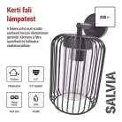Kerti fali lámpa SALVIA, 20,8 x 16 x 28,5 cm, 1 x E27, 15 W