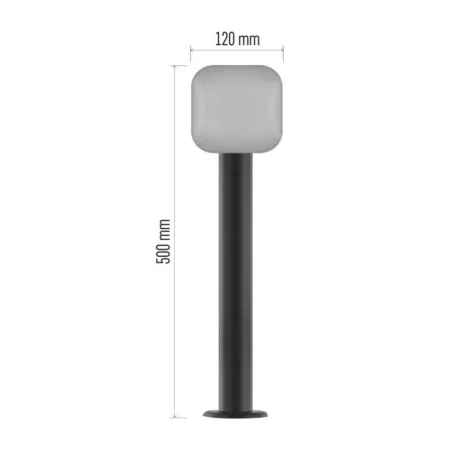LED kerti oszloplámpa NIKA, 12 x 12 x 50 cm, 12,5 W, meleg fehér