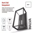 Kerti fali lámpa MALVA, 13 x 12 x 25 cm, 1 x E27, 15 W