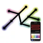 GoSmart LED-es lámpatest Lines fekete, 9 részből álló, 34 W, RGBIC dimmelhető, WiFi