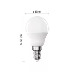   LED izzó Basic Mini Globe / E14 / 5,5 W (40 W) / 470 lm / Meleg fehér