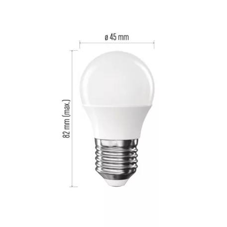 LED izzó Basic Mini Globe / E27 / 5,5 W (40 W) / 470 lm / Meleg fehér