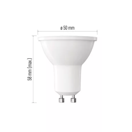 LED izzó Basic MR16 / GU10 / 2,9 W (25 W) / 250 lm / Meleg fehér