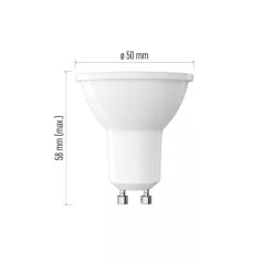   LED izzó Basic MR16 fehér/ GU10 / 10 W (72 W) / 1000 lm / Meleg fehér