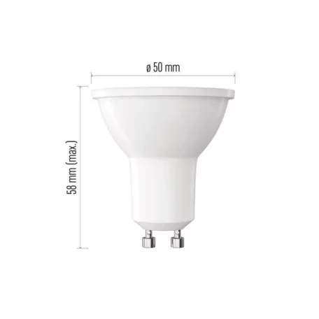 LED izzó Basic MR16 fehér/ GU10 / 10 W (72 W) / 1000 lm / Meleg fehér