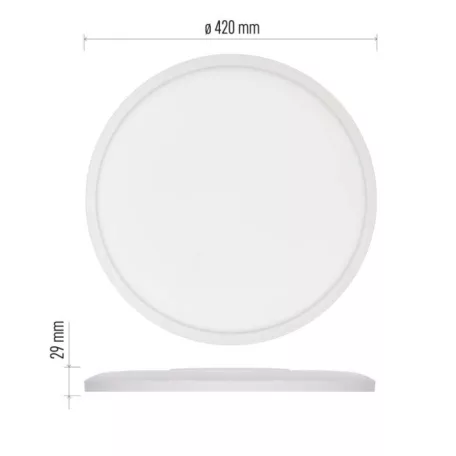 LED felületi lámpatest FLORI kerek, fehér, 22W, semleges fehér