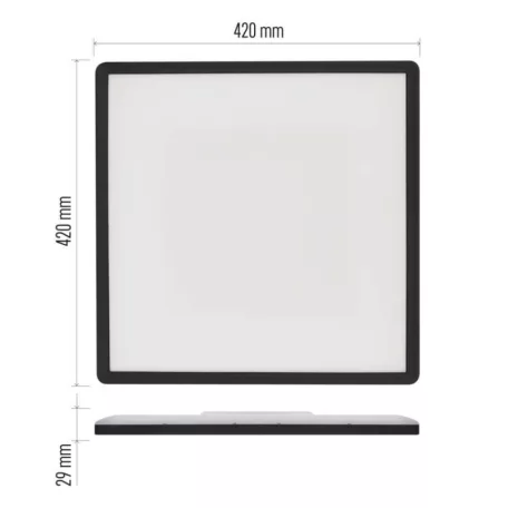LED felületi lámpatest FLORI négyzet, fehér, 22W, semleges fehér