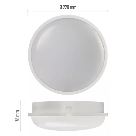 EMOS LED mennyezeti lámpa QARI 20W 1900lm IP65 természetes fehér