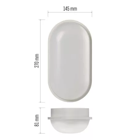 EMOS LED mennyezeti lámpa QARI 20W 1900lm IP65 természetes fehér