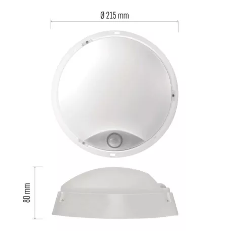 EMOS LED mennyezeti lámpa ZURI 14W 1000lm PIR érzékelővel IP54 meleg fehér